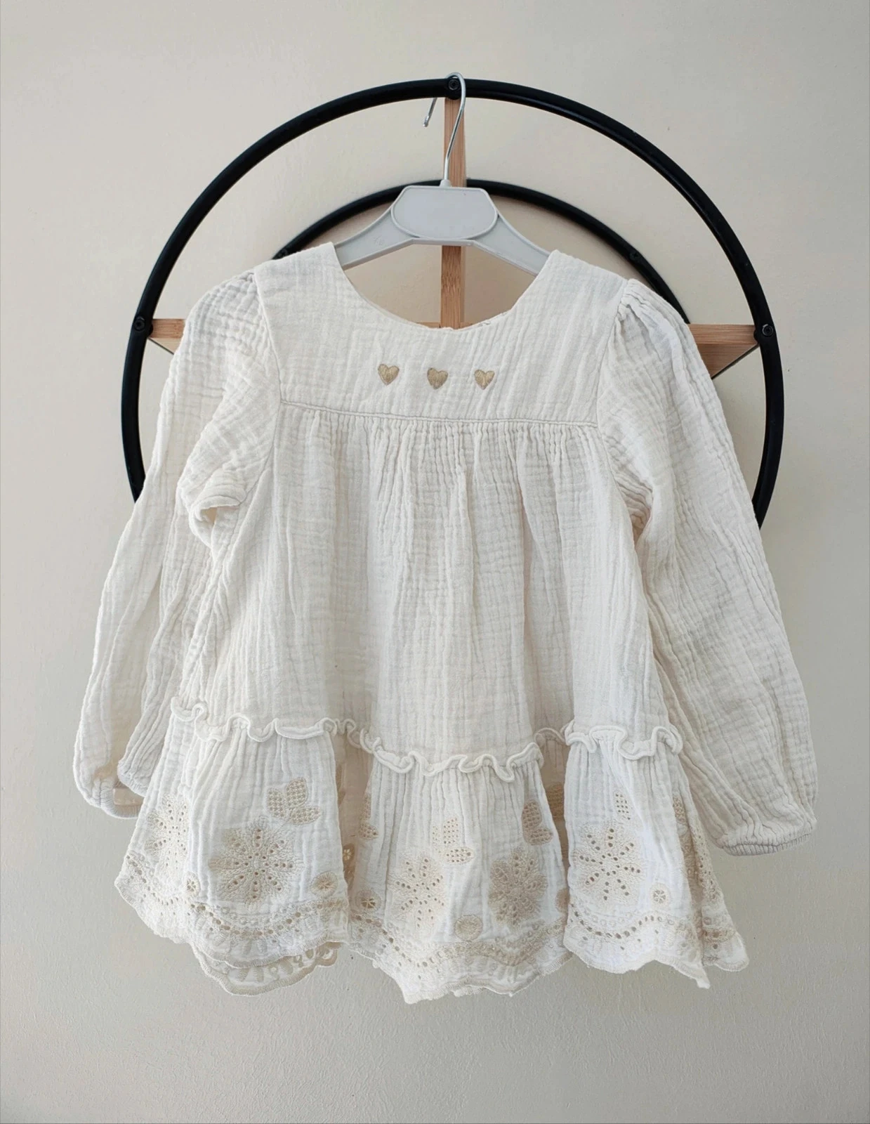 23 mois 2 ans blouse bohème brodée crème orchestra
